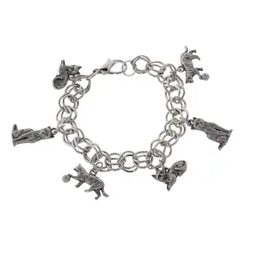 1928 Jewelry&reg; Pewter 6 Cat Charm Bracelet