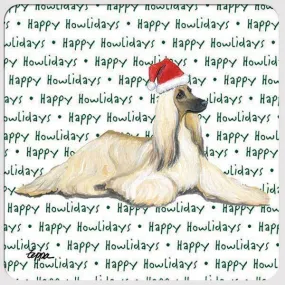 Afghan Hound "Happy Howlidays" Coaster