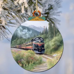 Alaska Mountain Express Wooden Ornaments by G.Debrekht - Wildlife Holiday Décor - 870041