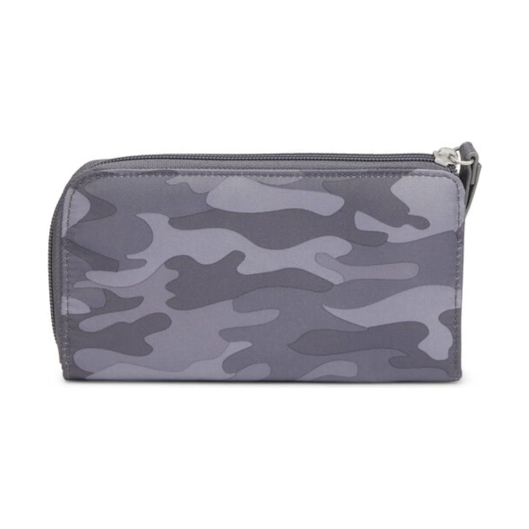 Baggallini Zip Around RFID Wallet - Grey Camo