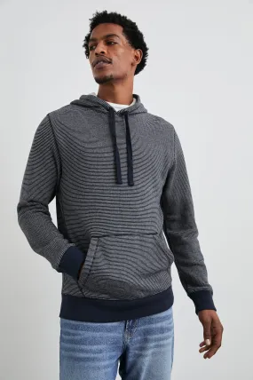 CALVIN HOODIE - NAVY CREAM STRIPE