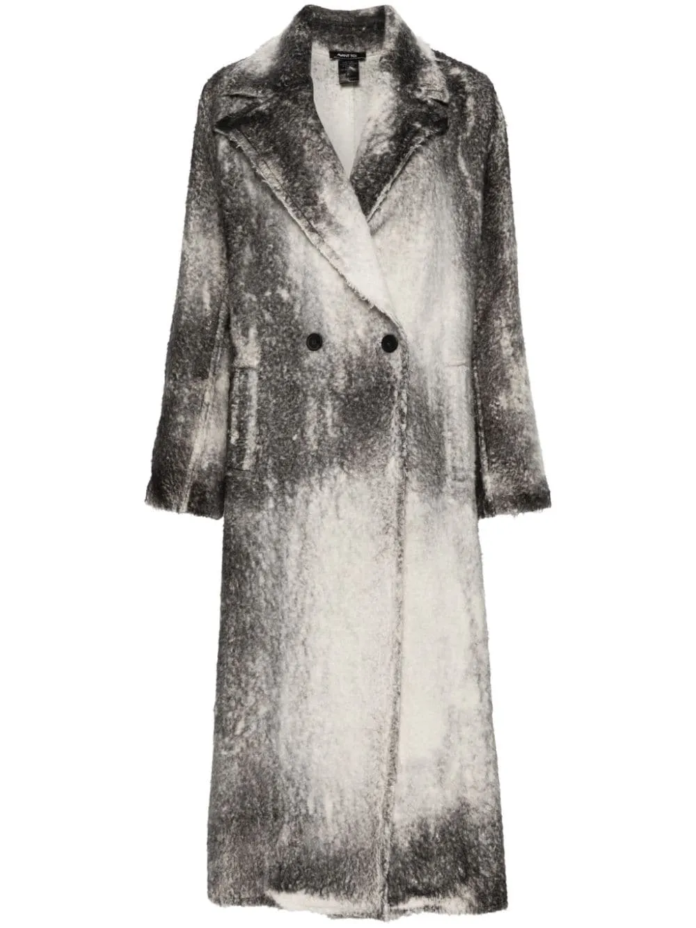 MARBLE EFFECT WOOL COAT