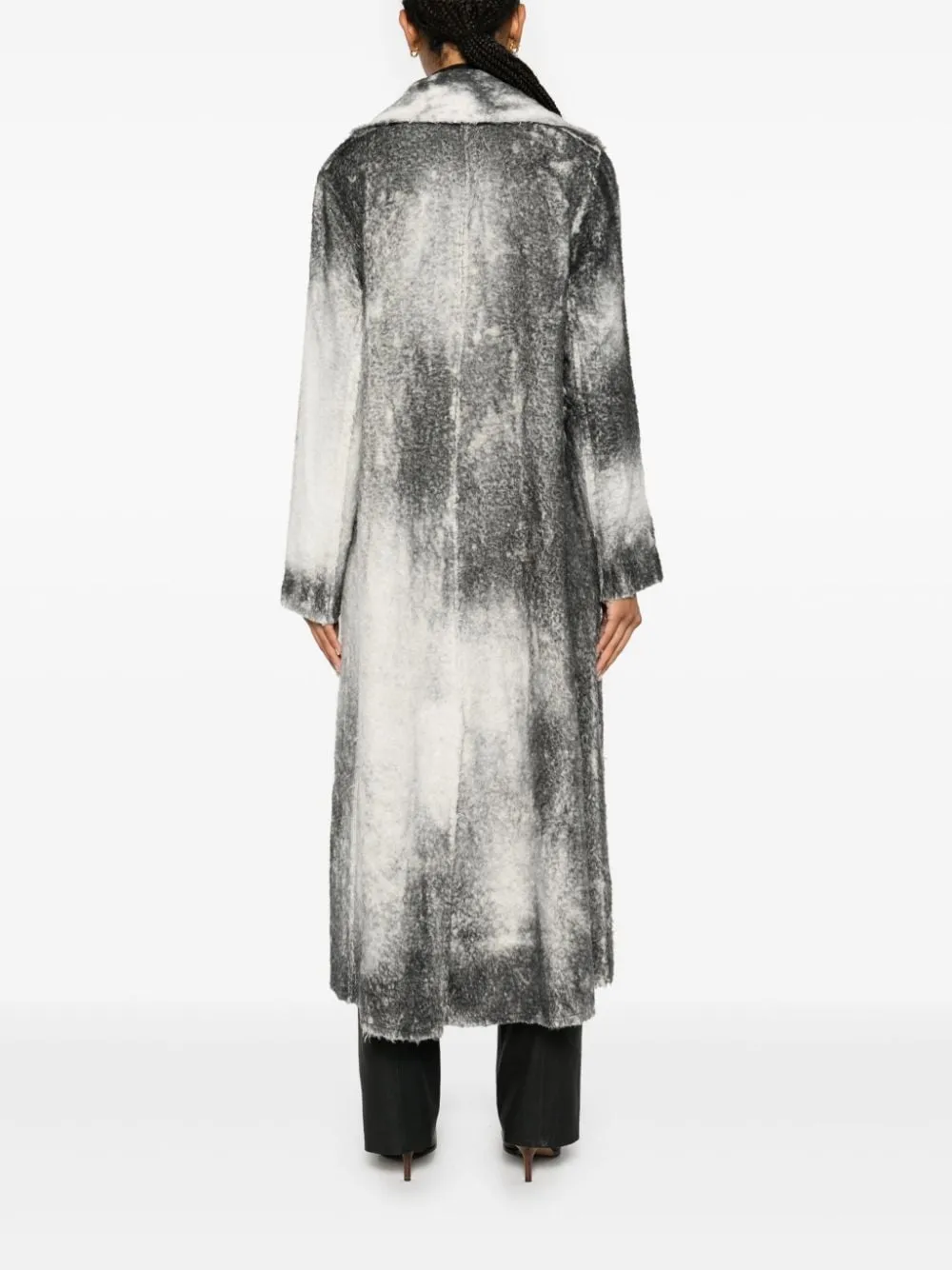 MARBLE EFFECT WOOL COAT