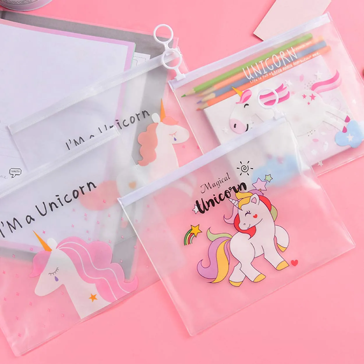 Unicorn Stationery Zipper Pouch